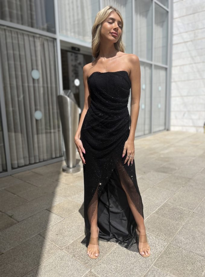 שמלת קריסטל שחור