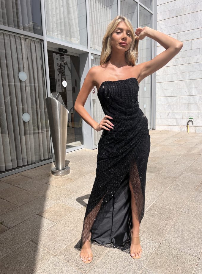 שמלת קריסטל שחור