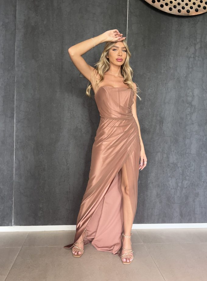 שמלת ערב אדל חום