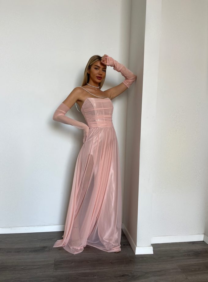 שמלת ערב סידני ורוד