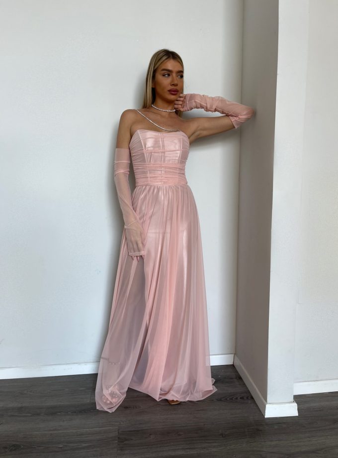 שמלת ערב סידני ורוד