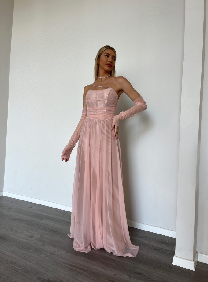 שמלת ערב סידני ורוד