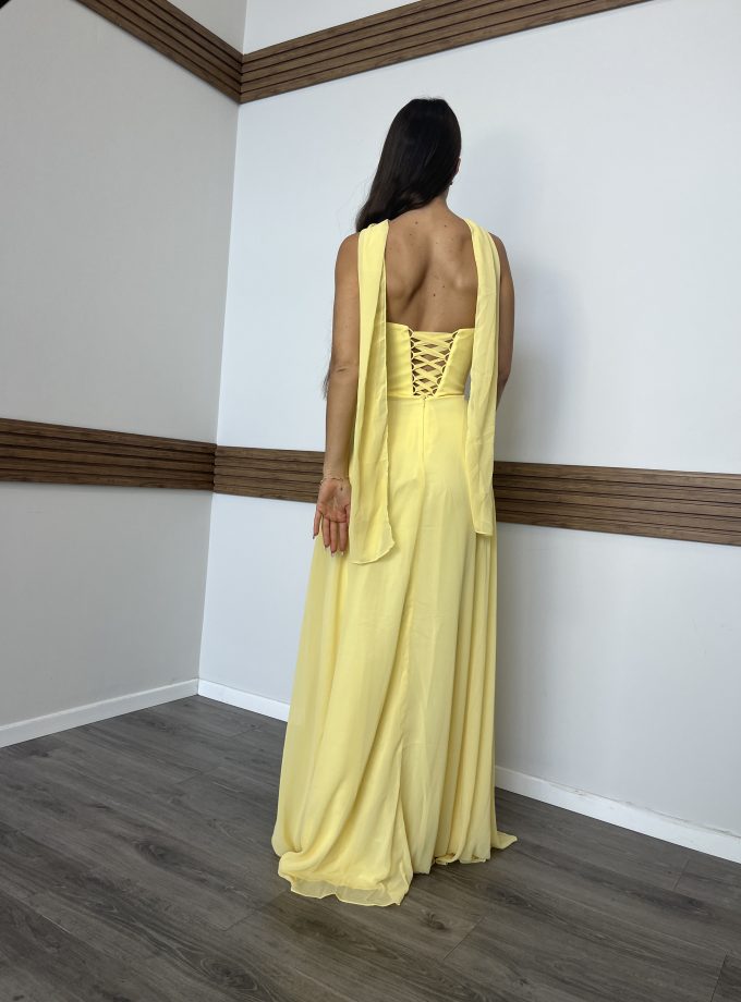 שמלת ערב אפריל צהוב