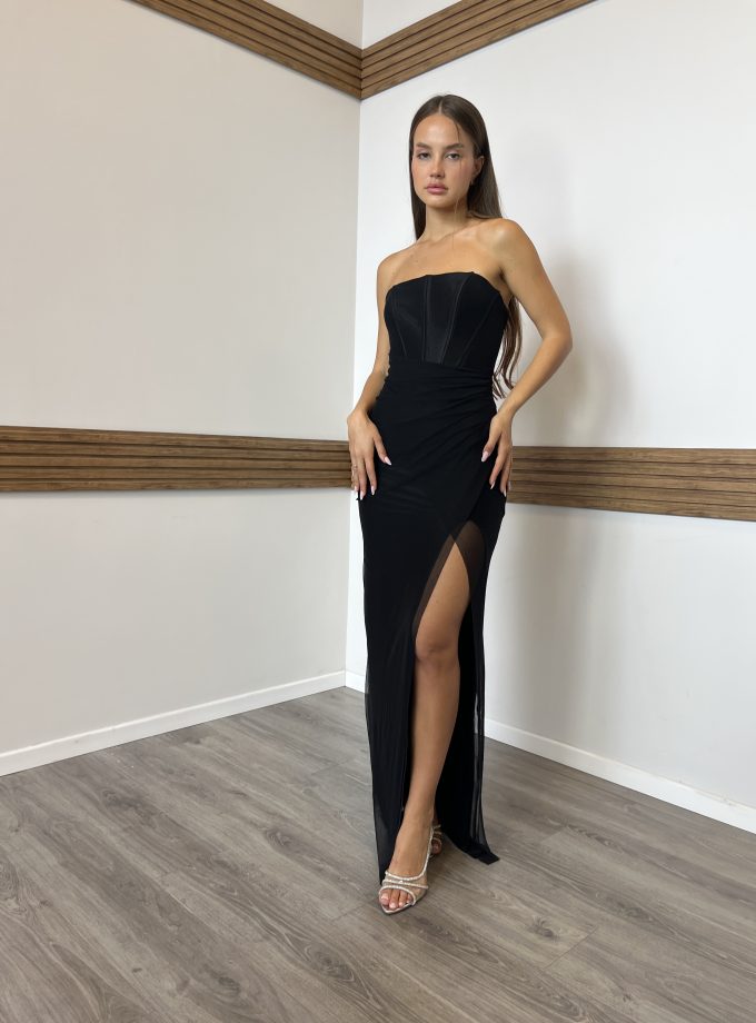 שמלת ערב אינס שחור