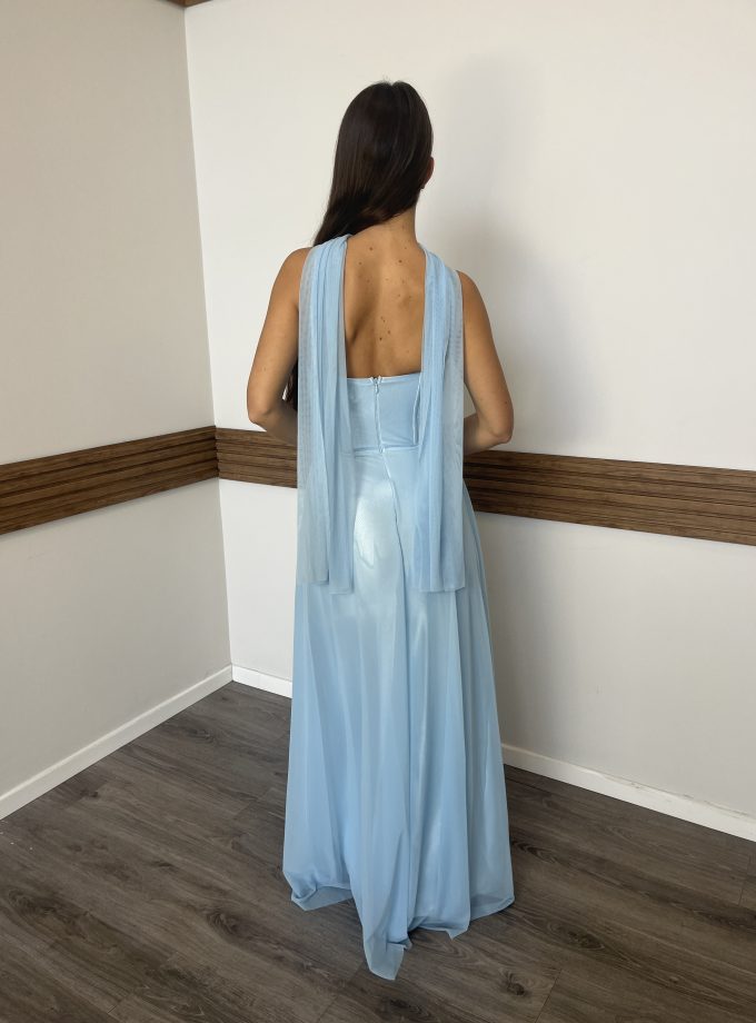 שמלת גלוס תכלת