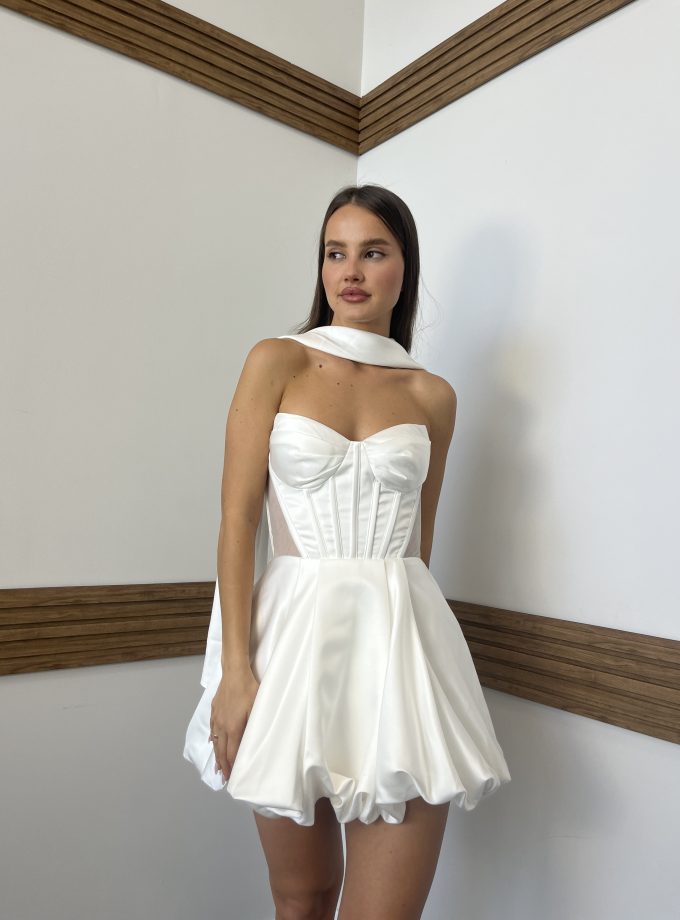 שמלת ערב קים לבן