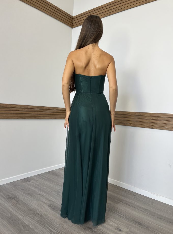 שמלת גלוס ירוק בקבוק