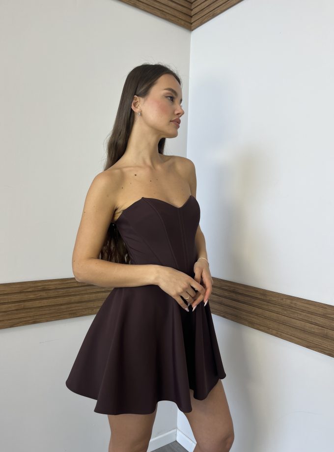 שמלת ערב עמליה חום