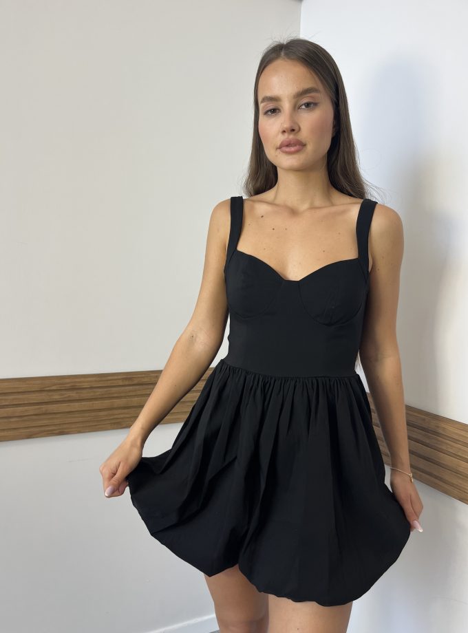 שמלת ערב ריף שחור