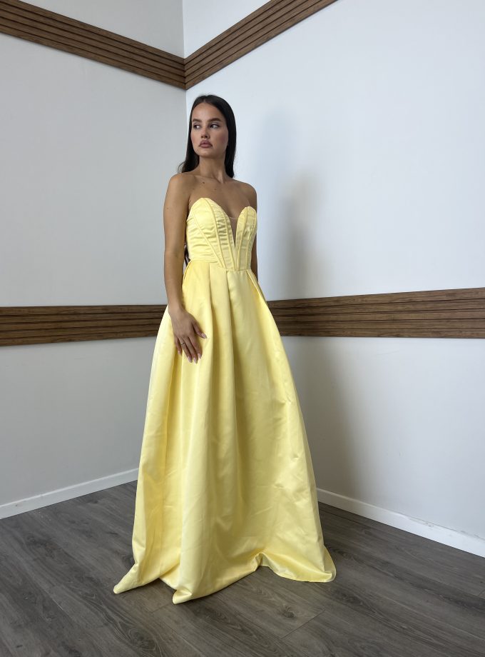 שמלת ערב מיאמי צהוב