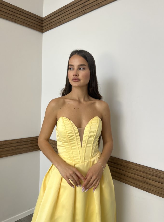 שמלת ערב מיאמי צהוב