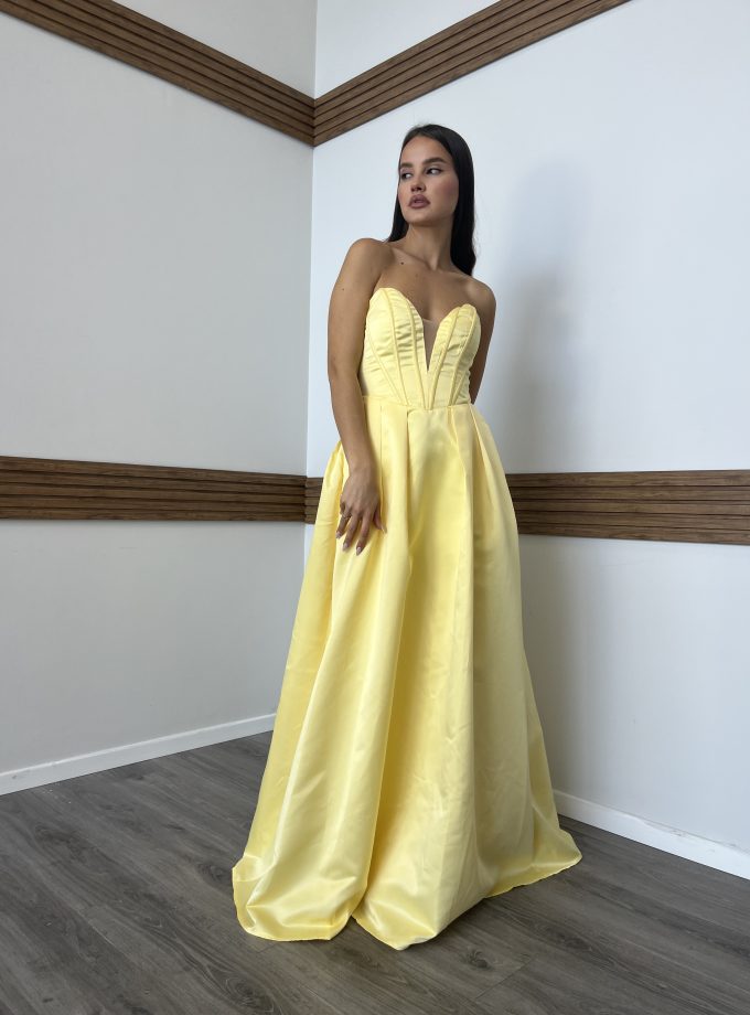 שמלת ערב מיאמי צהוב