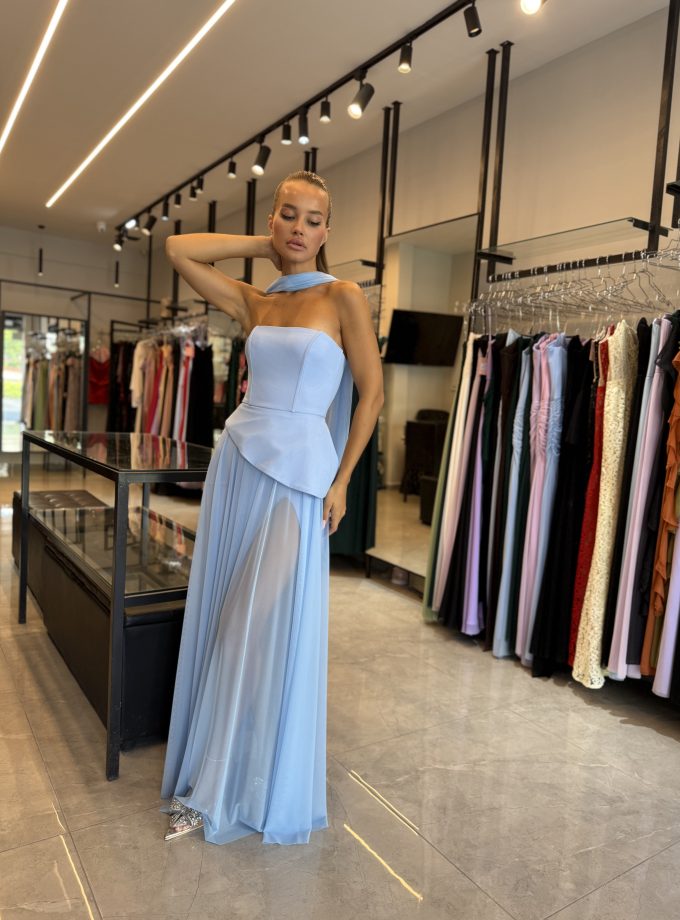 שמלת ערב נועם תכלת