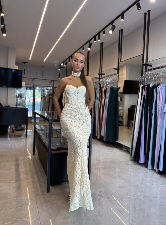 שמלת וגאס מקסי צהוב