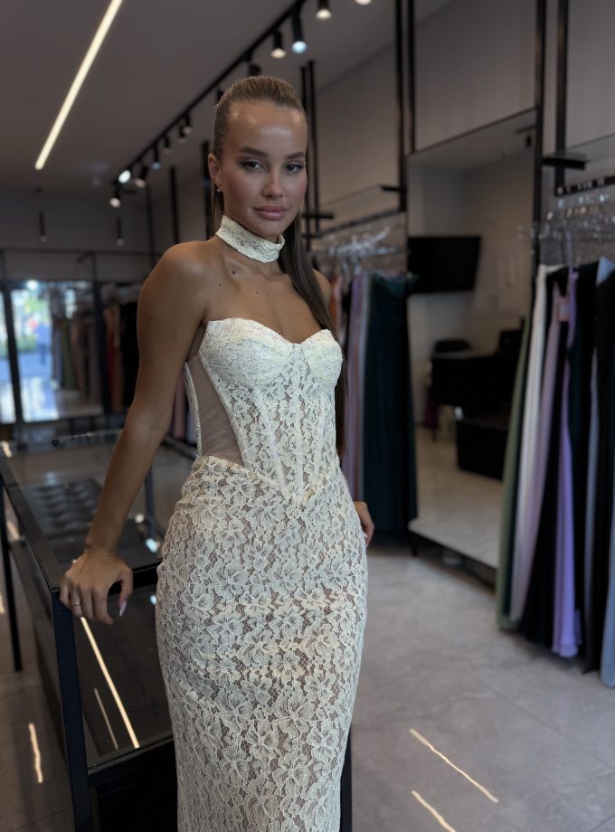 שמלת וגאס מקסי צהוב