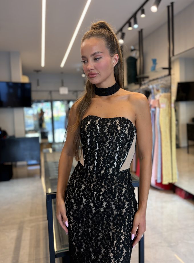 שמלת מונאקו מקסי שחור