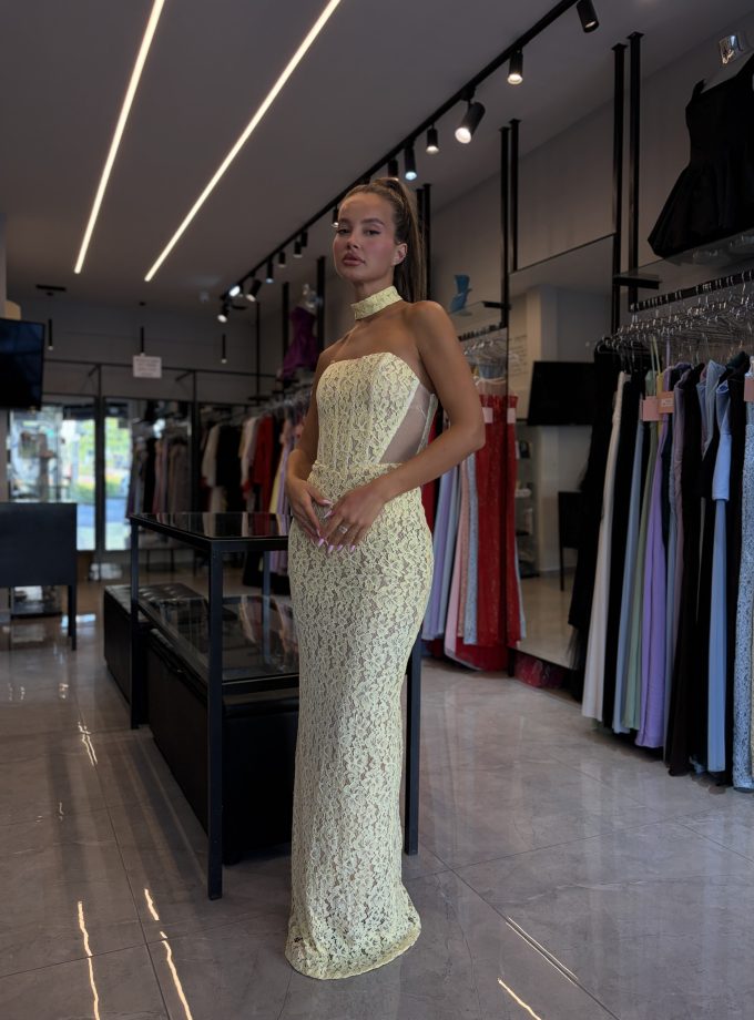 שמלת מונאקו מקסי צהוב