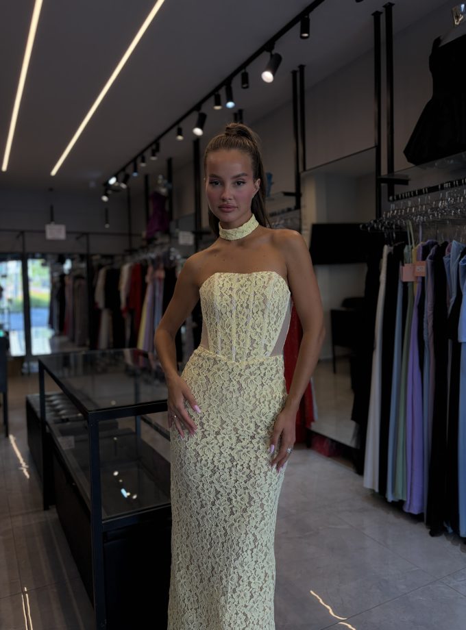 שמלת מונאקו מקסי צהוב