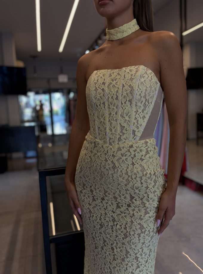 שמלת מונאקו מקסי צהוב