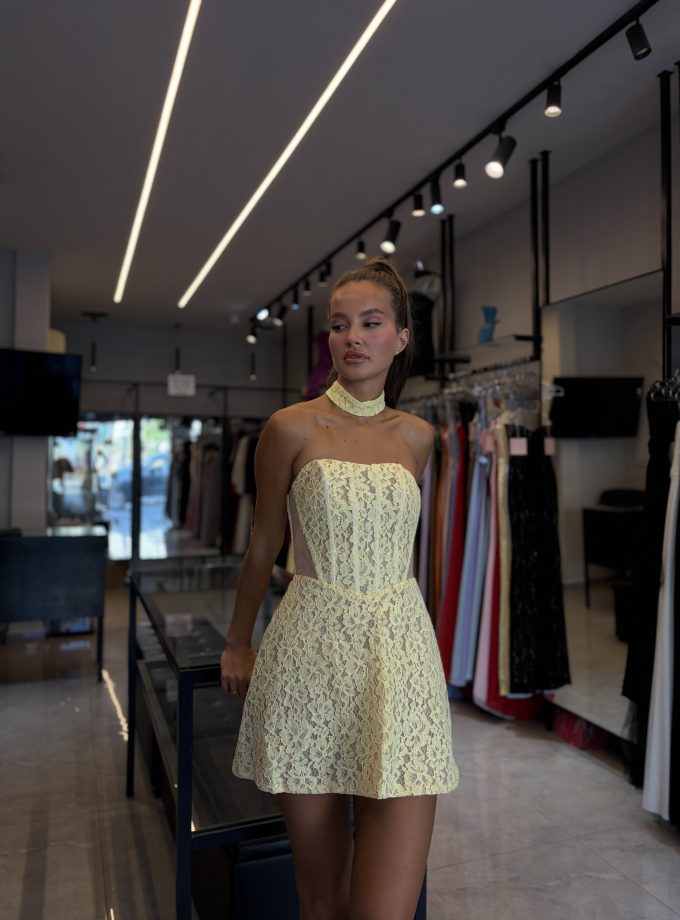 שמלת מונאקו מיני צהוב