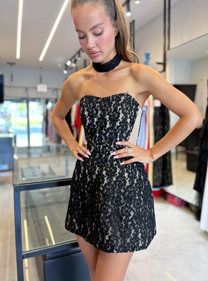 שמלת מונאקו מיני שחור