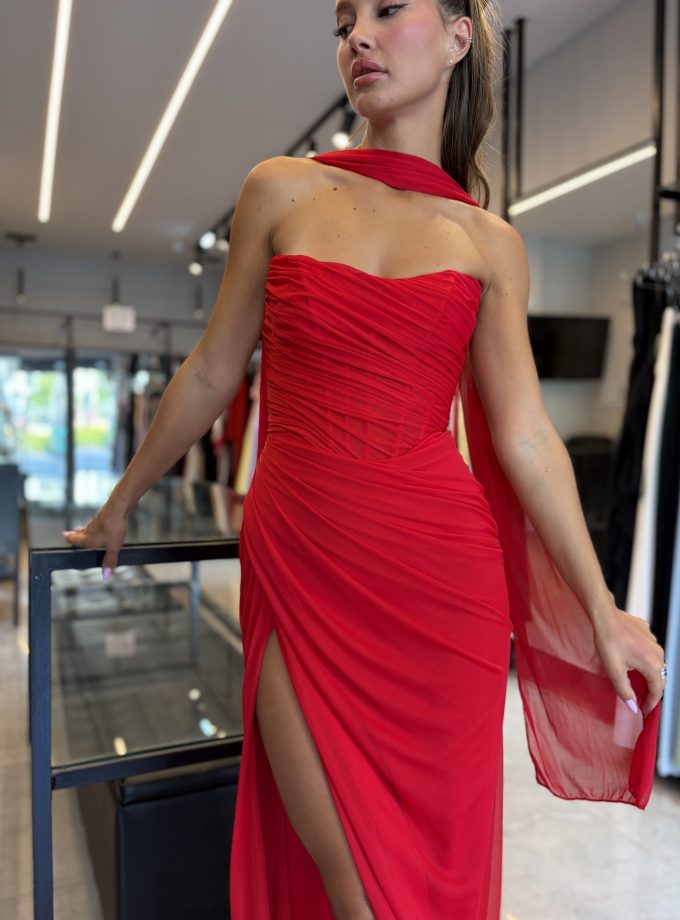 שמלת ערב לידור אדום