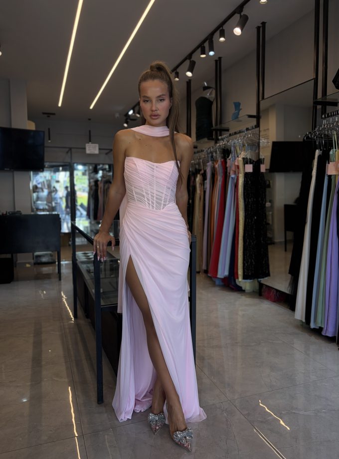 שמלת ערב לידור ורוד