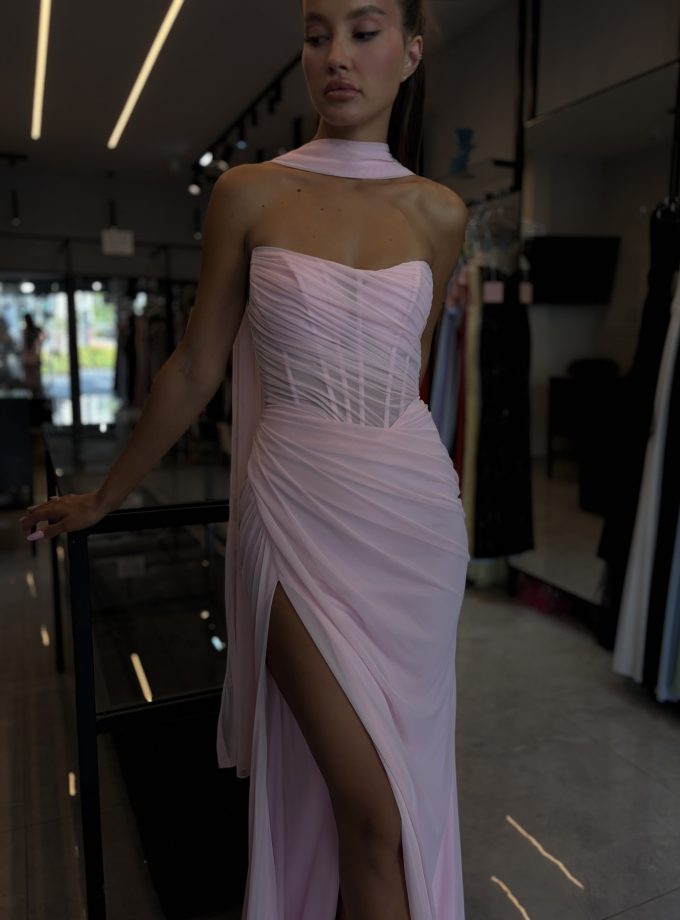 שמלת ערב לידור ורוד