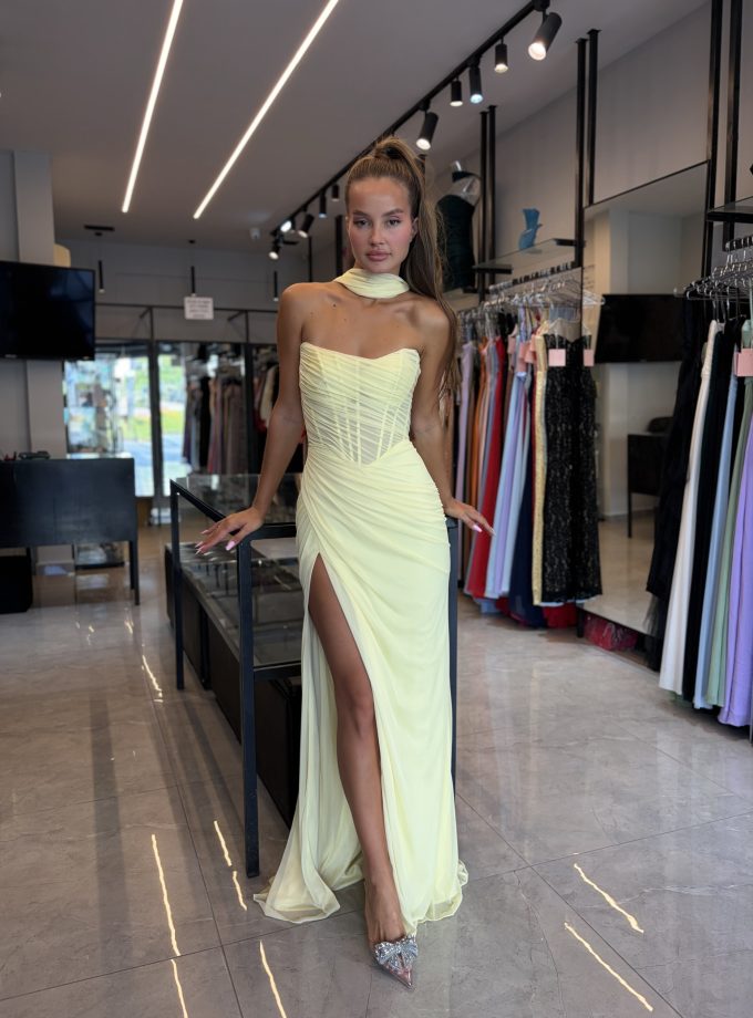 שמלת ערב לידור צהוב