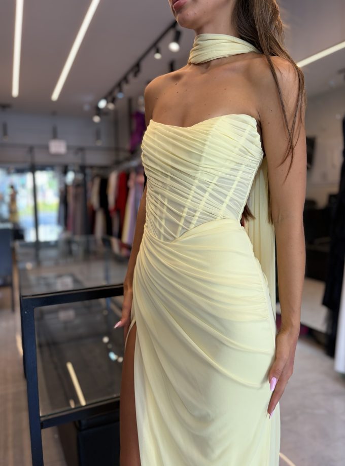 שמלת ערב לידור צהוב