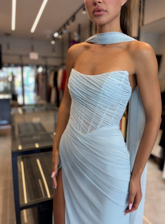 שמלת ערב לידור תכלת