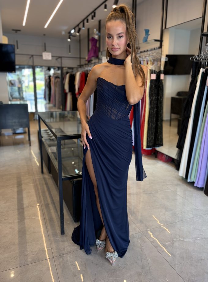 שמלת ערב לידור כחול נייבי