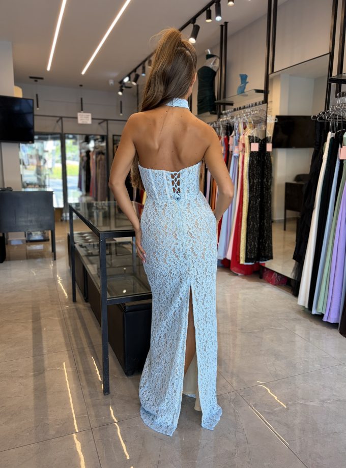 שמלת מונאקו מקסי תכלת