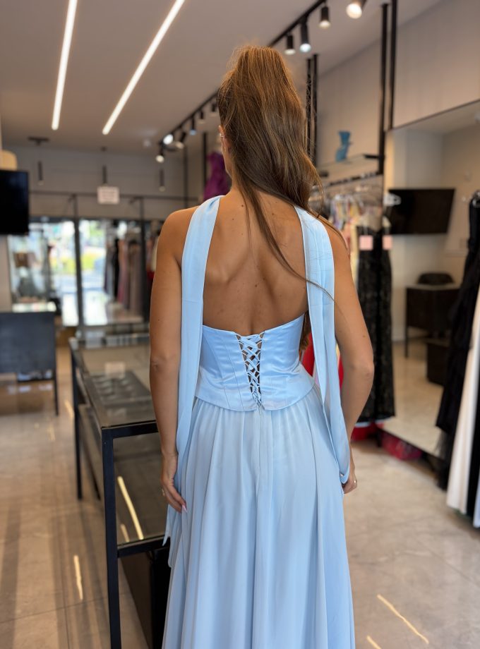 שמלת ערב מנואלה תכלת