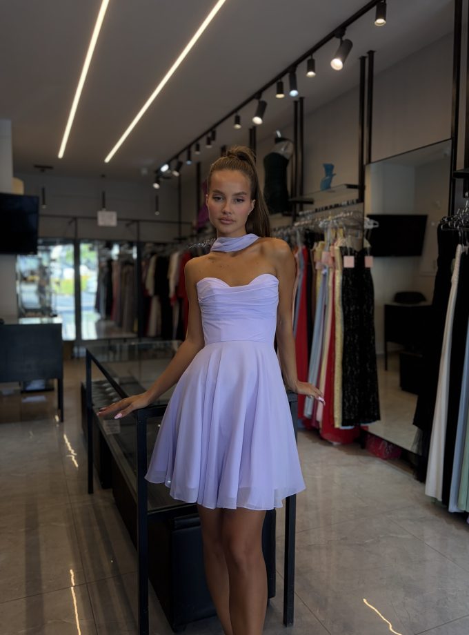 שמלת ערב אפריל מיני סגול