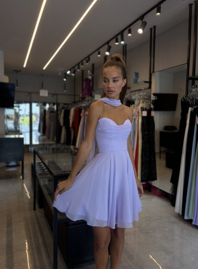 שמלת ערב אפריל מיני סגול