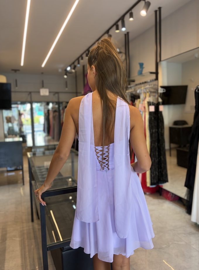 שמלת ערב אפריל מיני סגול