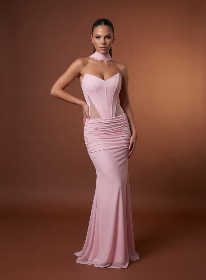 שמלת ערב שילת ורוד